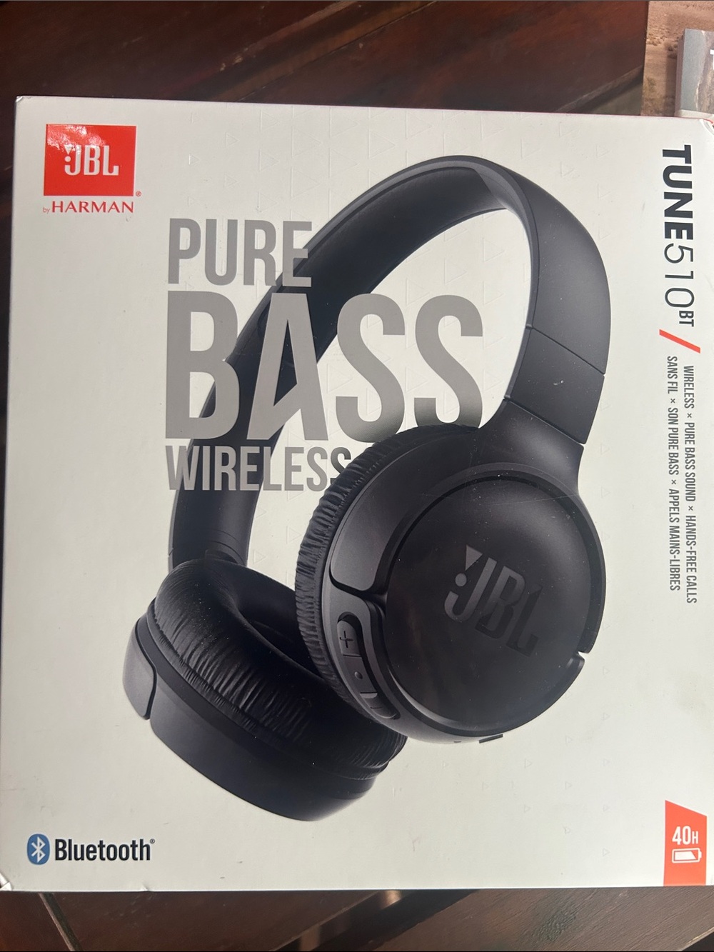 JBL Black Wireless Over-Ear Headphones - TUNE 510BT